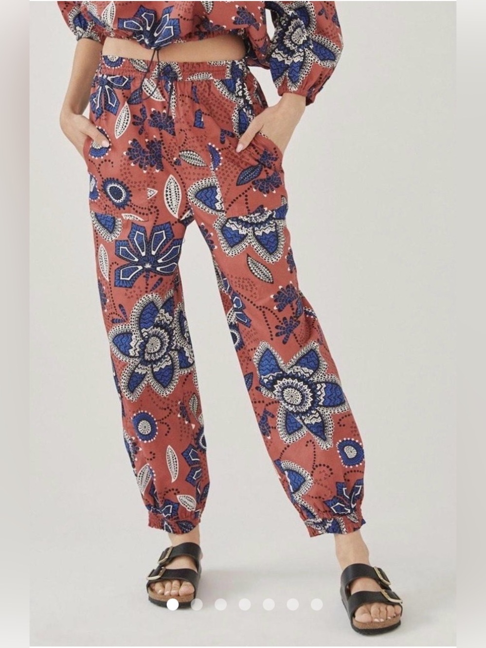 Sundry exploded floral balloon jogger pants cotton size 2/medium